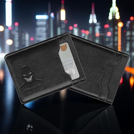 Hero's ID Leather Bat Wallet for Men Personalized Gift for Husband Unique Birthday Holiday Gift for Him Best for Anniversary and Christmas (Pack of 2)